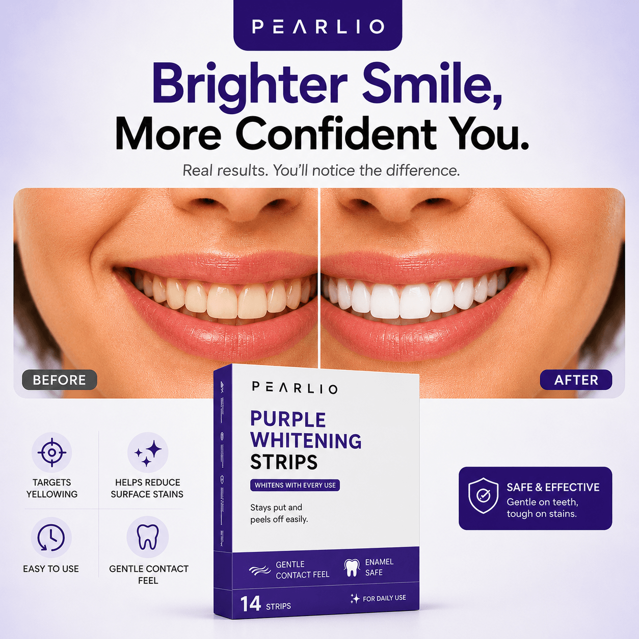 Pearlio Purple Whitening Strips