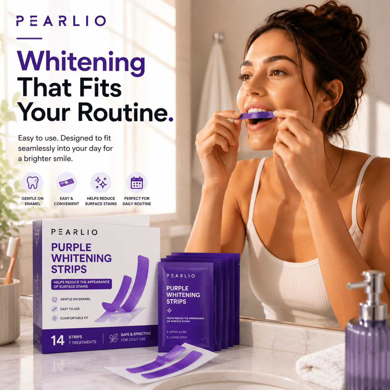Pearlio Purple Whitening Strips